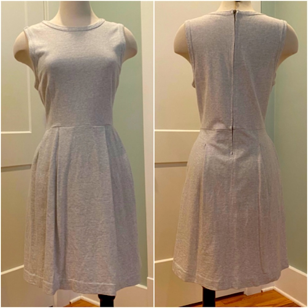 Madewell Sleeveless Knit Pleated Dress with Exposed Zip - Size 8